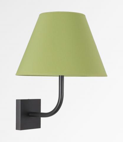 ABA 2 in brushed bronze with lampshade in Coton vert prairie (fabric from category 1)
