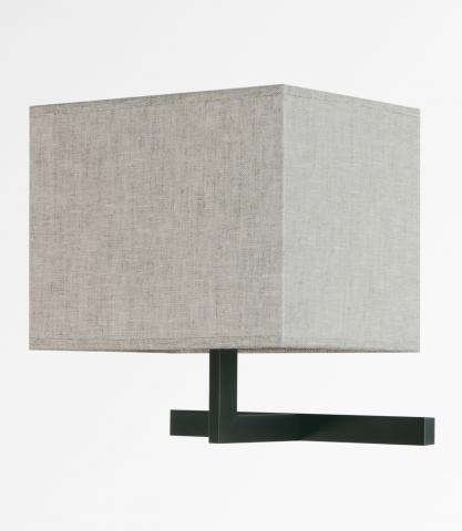 ARMANA 1 in brushed bronze with lampshade in Lin moscou (fabric from category 2)