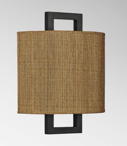 KARANIS 1 in brushed bronze with lampshade in Turda abricot (fabric from category 3)
