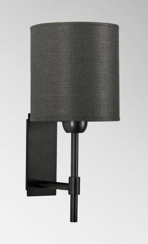 NECTANEBO 1 in brushed bronze with lampshade in Dreams graphite (fabric from category 2)