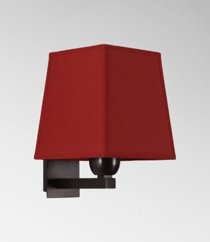 RAMOSE 1 in brushed bronze with lampshade in Coton Flamenco (fabric from category 1)