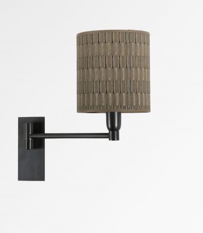 SOKARIS -SW in brushed bronze with lampshade in Boston cappuccino (fabric from category 4)
