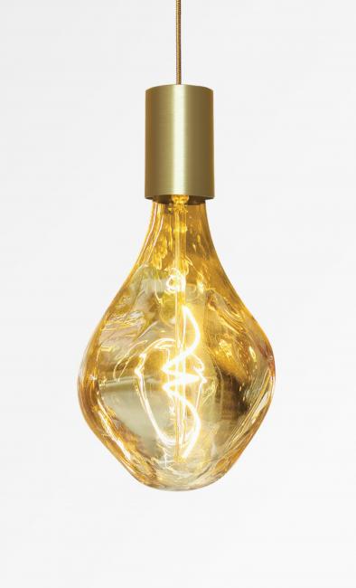 ARTEMIS 1 o10 in brushed brass with a gold bulb