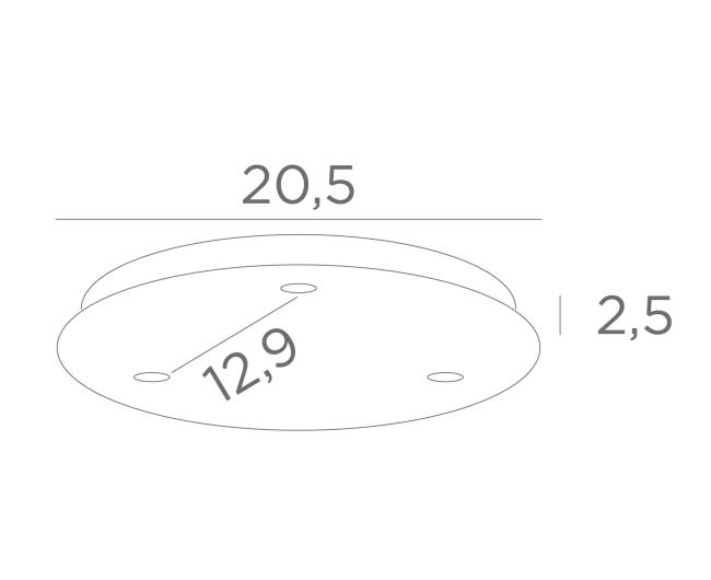 Ceiling base 3 o20